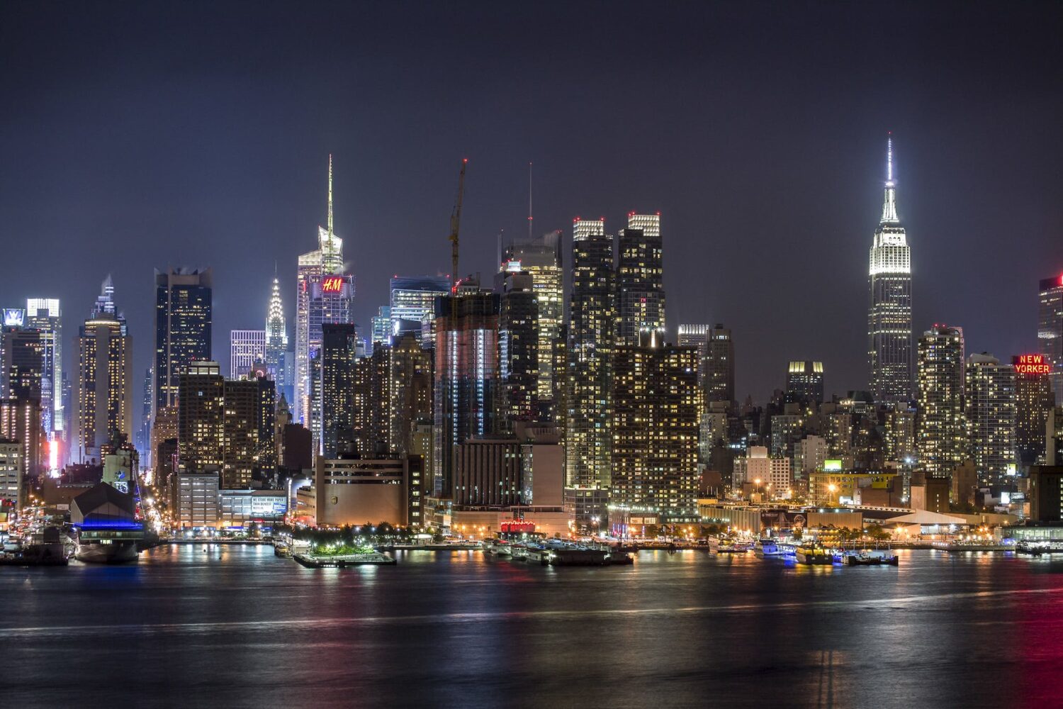 City Lights Under Night Sky