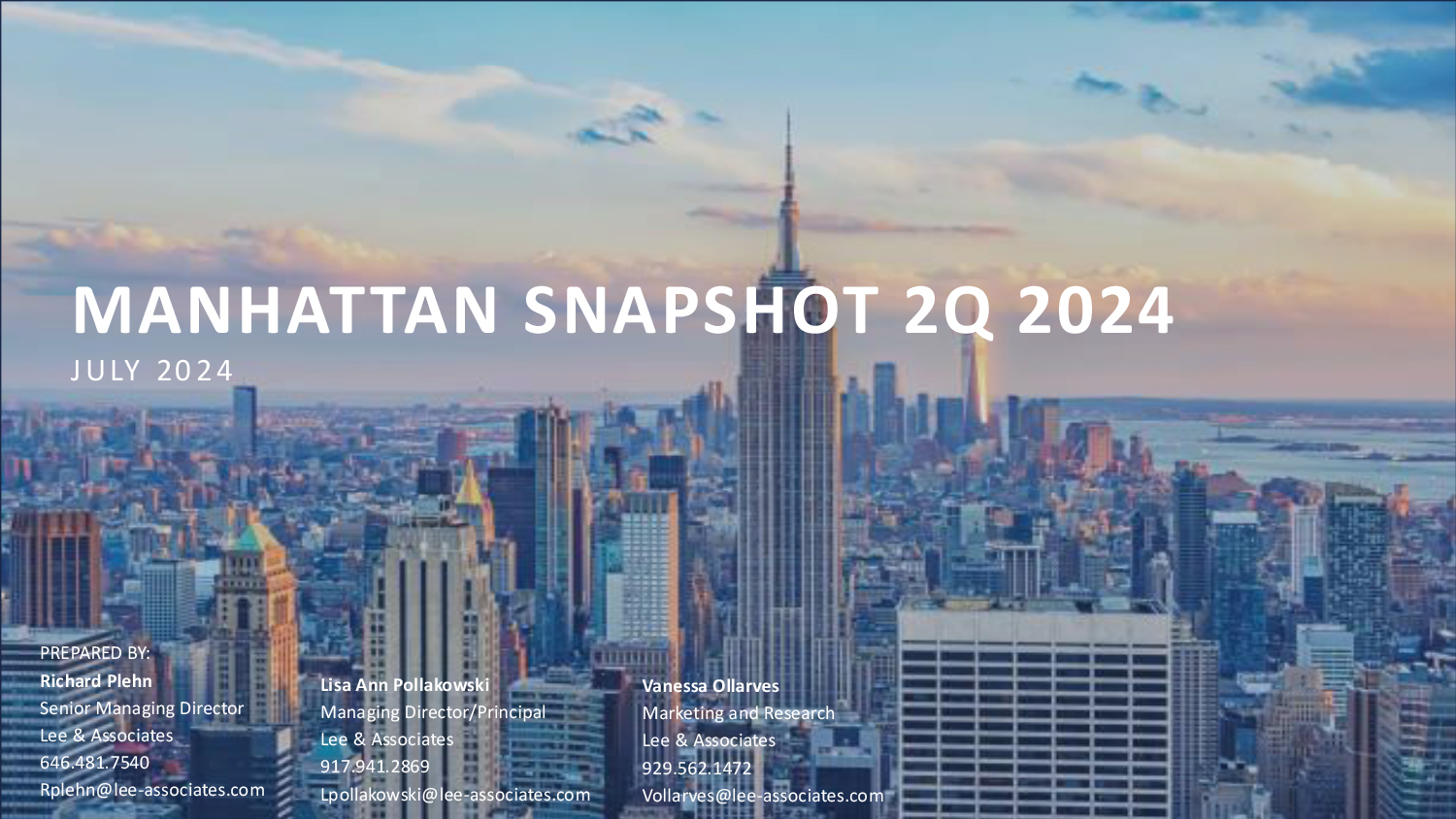 Manhattan Snapshot of Commercial Office Market Q2 2024