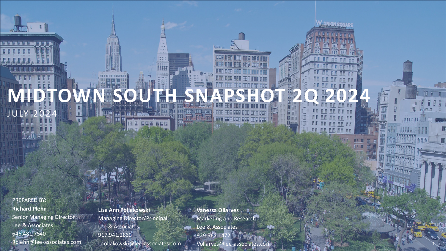 Midtown South Snapshot of Commercial Office Market Q2 2024